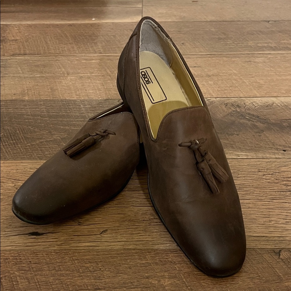 ASOS Dark Brown Tassel Loafers for Men